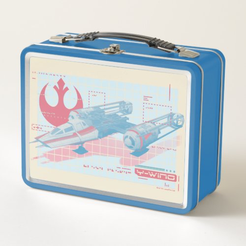 Y_Wing Rebel Starfighter Diagram Metal Lunch Box