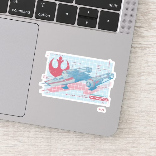 Y_Wing Rebel Starfighter Diagram Sticker