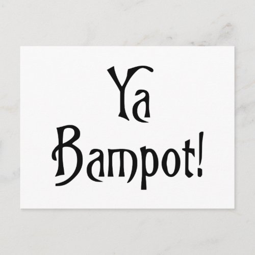 Ya Bampot funny Scottish banter patter slang Postcard