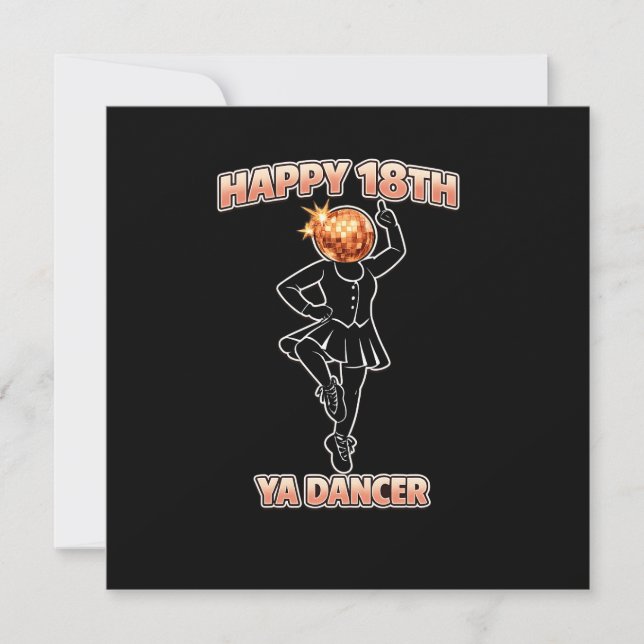 Ya Dancer Birthday Funny Scottish Scotland Card (Front)
