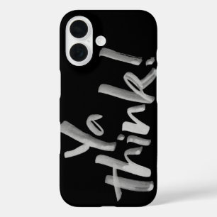 Ya think! Saucy Artsy Brush Lettering Calligraphy iPhone 16 Case