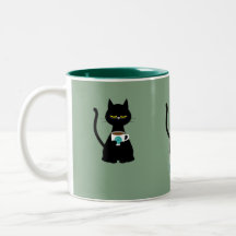 YAAAWN sleepy cat mug