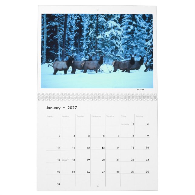 Yaak Country Calendar (Jan 2027)