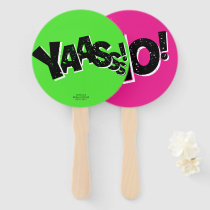 Yaas and No | Funny Bridal Shower Party Prop Hand Fan