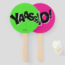 Yaas and No | Funny Bridal Shower Party Prop Hand Fan