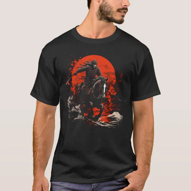 トップス Ssz 26ss yabusame shirts Yabusame Horseback Archery Samurai Warrior Japan A T-Shirt | Zazzle