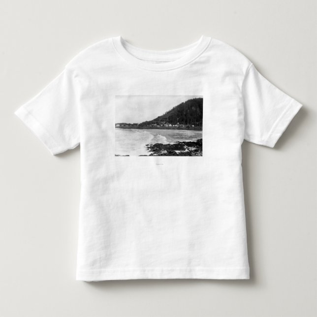 Yachats, Oregon Town View and Ocean Photograph Toddler T-shirt (Front)