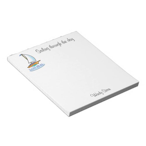 Yacht 2B Meâ_logoboat_personalized Notepad