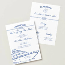 Yacht Bachelorette Invitation | Ready or Yacht She