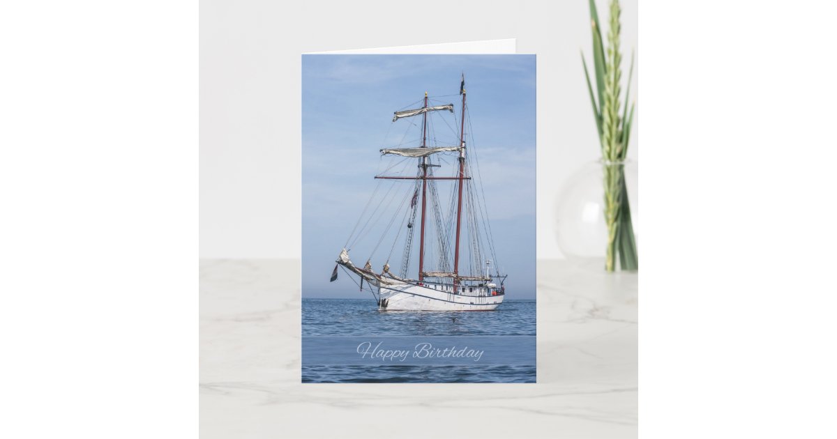 Yacht Birthday Greeting Card | Zazzle.com