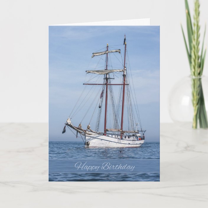 Yacht Birthday Greeting Card | Zazzle.com