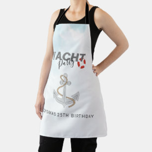 Yacht Boat Cruise Birthday Party Apron