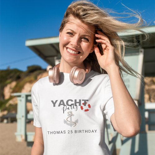 Yacht Boat Cruise Birthday Party  T_Shirt