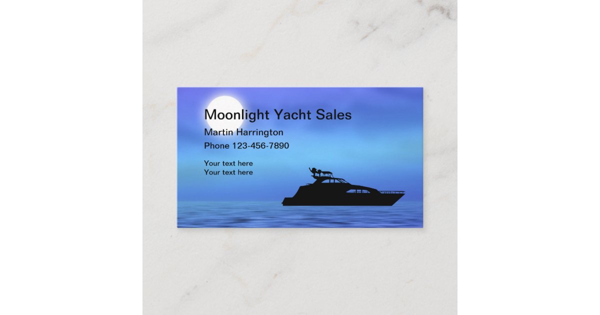 Yacht Boat Sales And Maintenance Business Card Zazzle