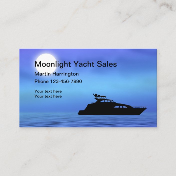 Yacht Boat Sales And Maintenance Business Card Zazzle Com