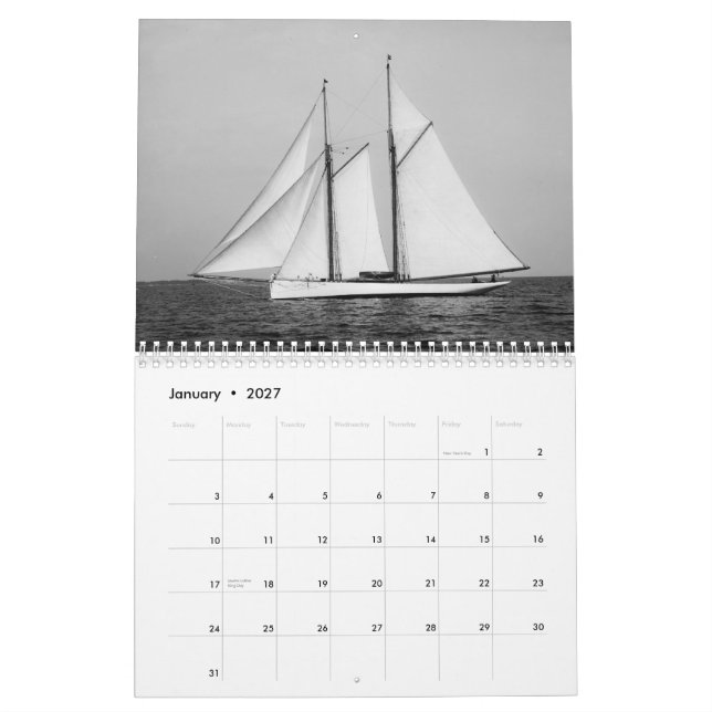 Yacht Calendar (Jan 2027)