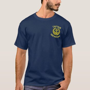 Yacht Captains And Boats Name T-shirt by customthreadz at Zazzle