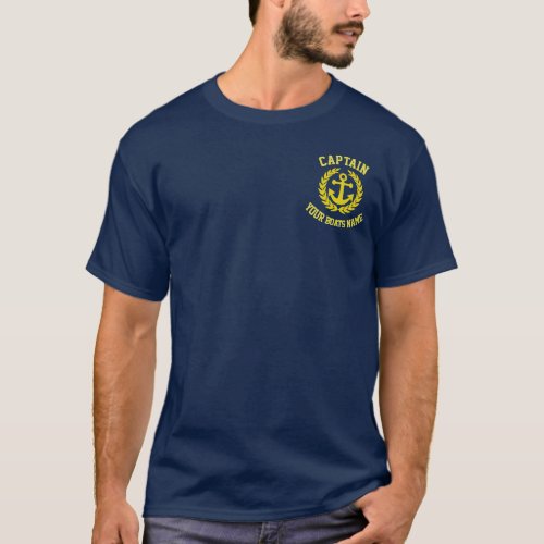 Yacht captains and boats name T_Shirt
