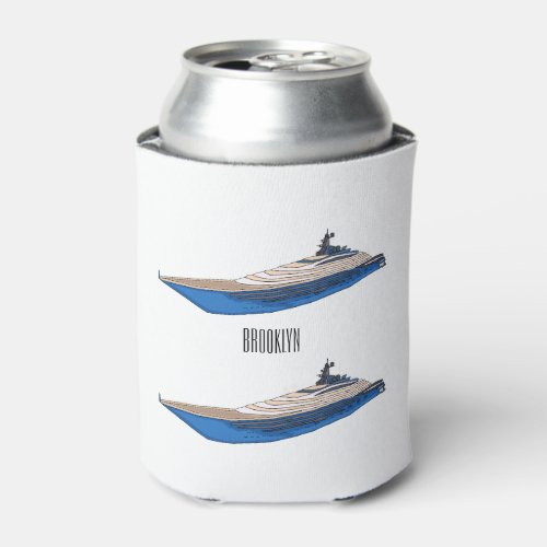 Yacht cartoon illustration can cooler