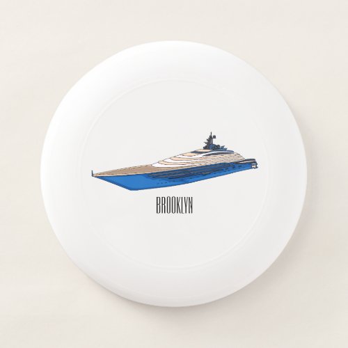 Yacht cartoon illustration Wham_O frisbee