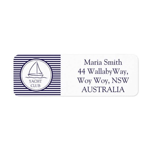 Yacht Club Label (Front)