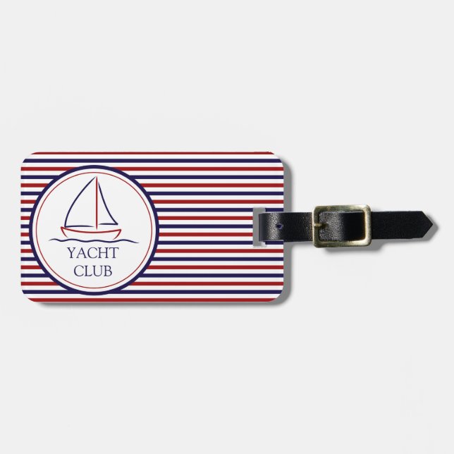 Yacht Club Luggage Tag (Front Horizontal)