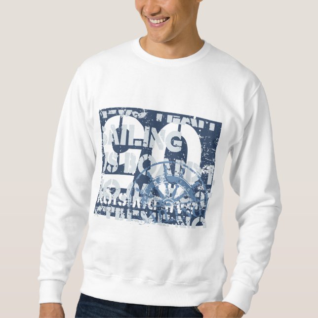 Yacht Club Nautical Sailing Sweatshirt (Front)