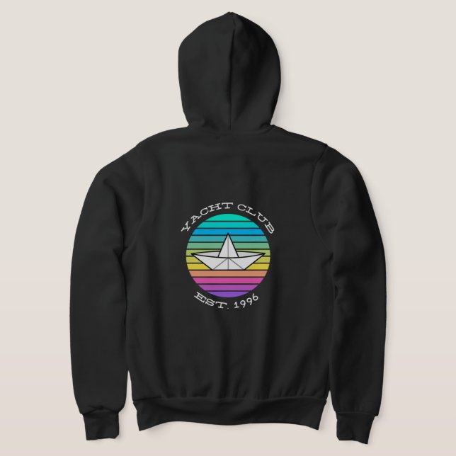 Yacht Club Paper Boat Hoodie (Laydown Back)