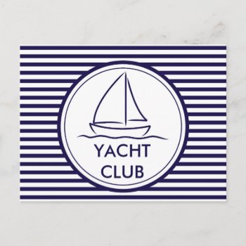 Yacht Club Postcard by LifeOfRileyDesign at Zazzle