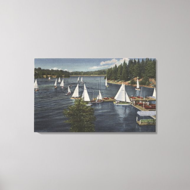 Yacht Club, Sailboat Race Canvas Print (Front)