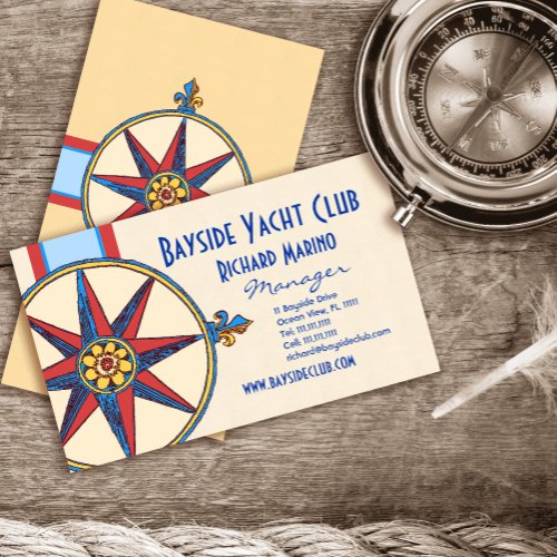 Yacht Club Sailing Club Marina Nautical Shop Business Card