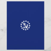 Yacht Flag Anchor Stars Symbol on Blue (Front)