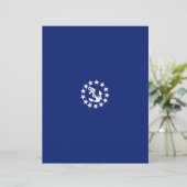 Yacht Flag Anchor Stars Symbol on Blue (Standing Front)
