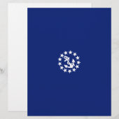 Yacht Flag Anchor Stars Symbol on Blue (Front/Back)