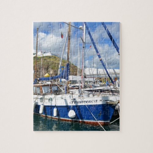 Yacht Francesca In The Azores Jigsaw Puzzle