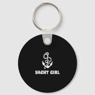 Yacht Girl Yacht Party Sailing Boat Captain Cruise Keychain