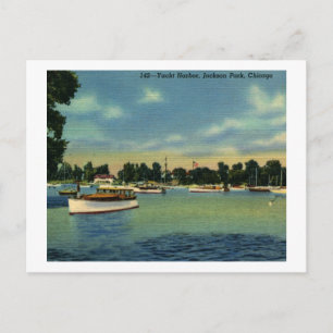 Yacht Harbor, Jackson Park, Chicago Vintage Postcard
