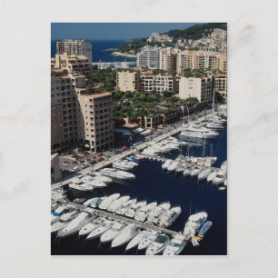 Yacht harbor, Monaco Postcard