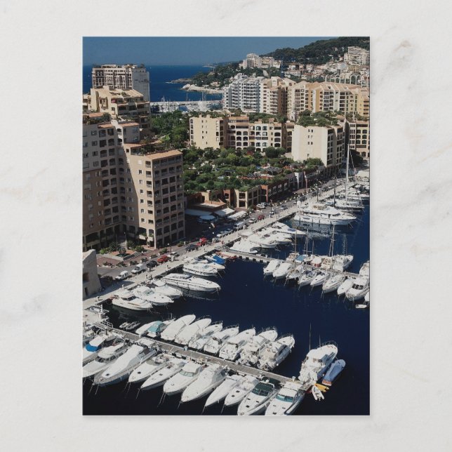 Yacht harbor, Monaco Postcard (Front)