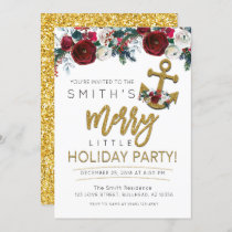 Yacht Holiday Party Nautical Christmas Invitation