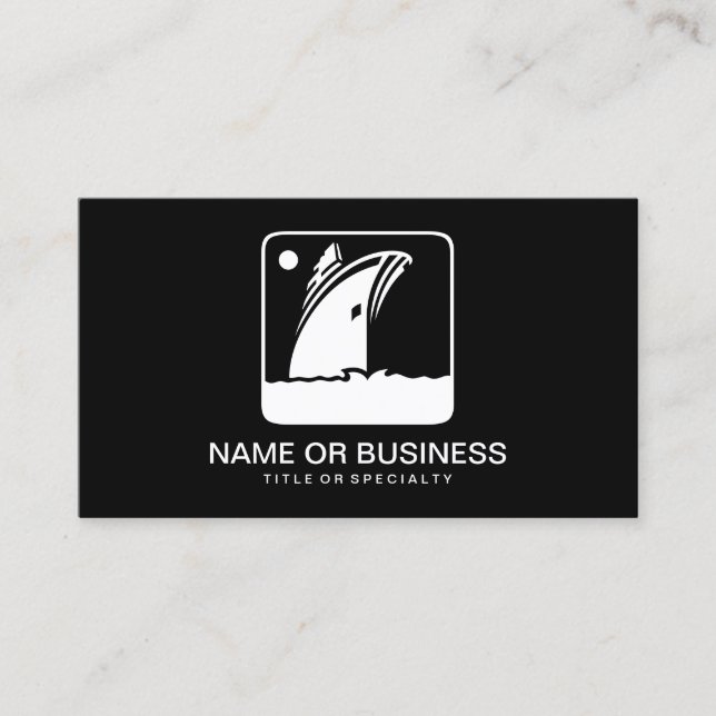 yacht icon business card (Front)