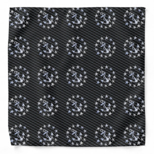 Yacht Naval Flag Anchor and Stars Bandana