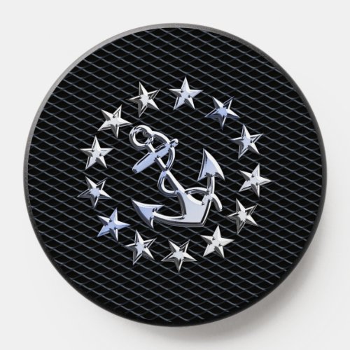 Yacht Naval Flag Anchor and Stars PopSocket