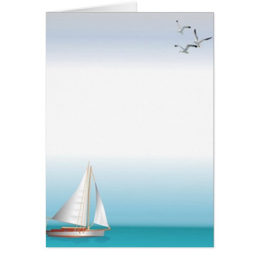 Yacht on a Turquoise Ocean (Front)