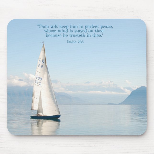 Yacht on Calm Waters  Mouse Pad (Front)