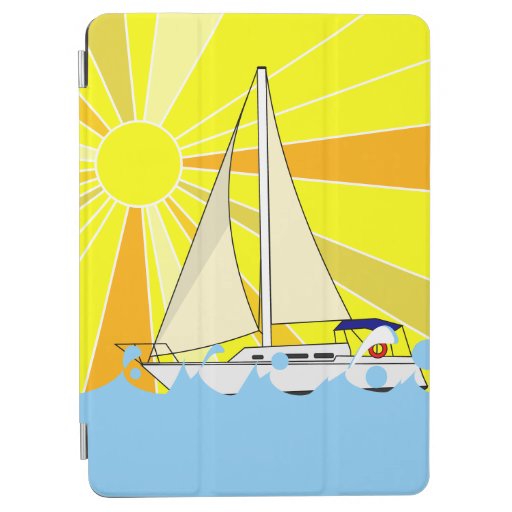 Yacht On The Sea On A Sunny Day iPad Air Cover
