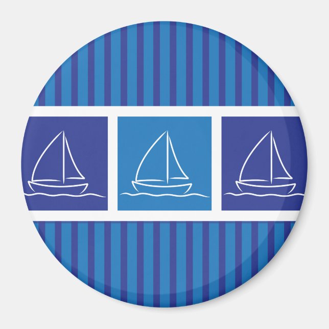 Yacht pattern magnet (Front)