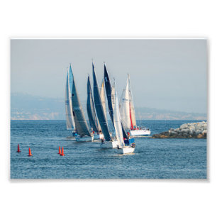 Yacht Race - Marina Del Rey, CA Photo Print