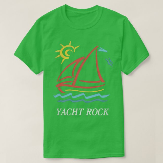 Yacht Rock 80s Styled Design T-Shirt (Design Front)