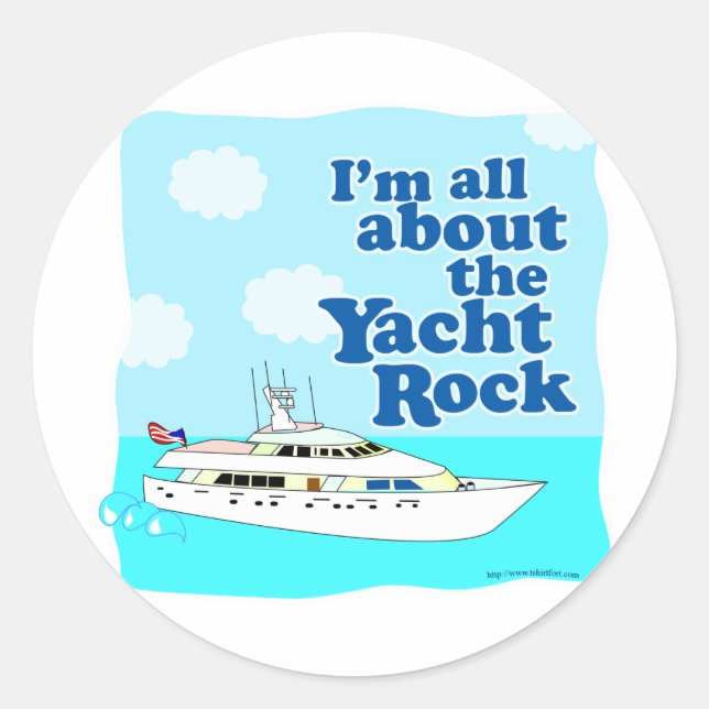 Yacht Rock Classic Round Sticker (Front)